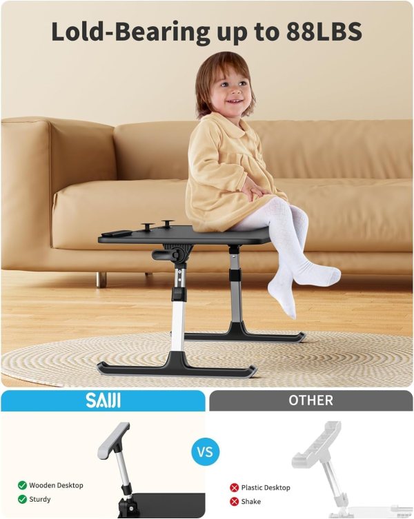 Adjustable bed desk