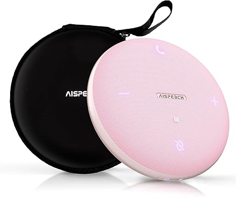 Speakerphone for Conference Calls with AI Noise Reduction & Transcription, 360° Voice Pickup, Full-Duplex Communication, Bluetooth & USB Connectivity