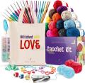 All-Inclusive Crochet Kit for Beginners – 15 Skeins of Yarn, 21 Crochet Hooks, Crochet Tools & Supplies for Kids and Adults All-Inclusive Crochet Kit for Beginners – 15 Skeins of Yarn, 21 Crochet Hooks, Crochet Tools & Supplies for Kids and Adults