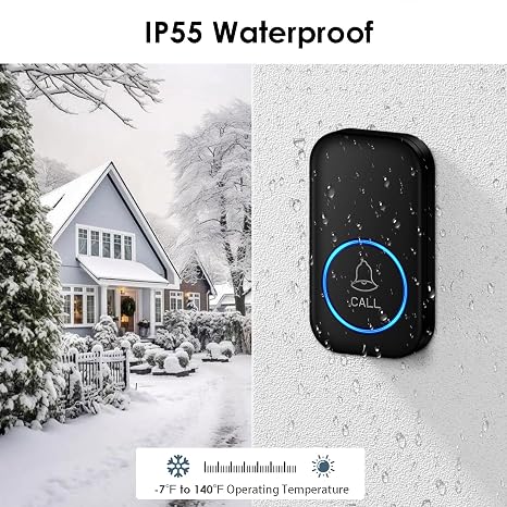 Waterproof Elderly Call Button with 52 Melodies.