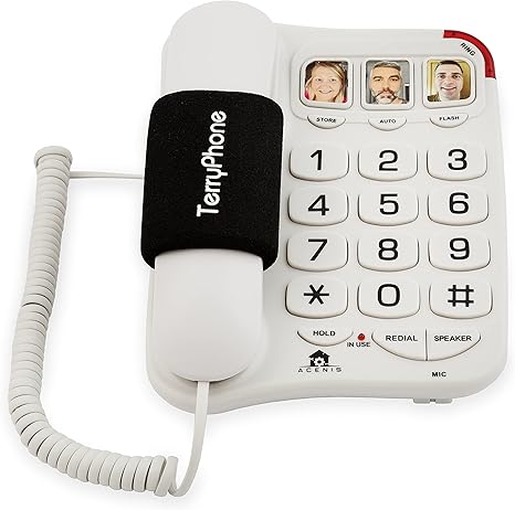Big Button Phone for Seniors with Memory Keys, Amplified Volume, and Flashing Light
