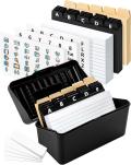 Index Card Holder Box for Recipes, Business Cards, and Flashcards – Durable, Stackable Storage with Dividers and Stickers for Easy Organization Index Card Holder Box for Recipes, Business Cards, and Flashcards – Durable, Stackable Storage with Dividers and Stickers for Easy Organization