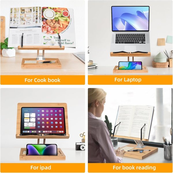 Adjustable book holder stand