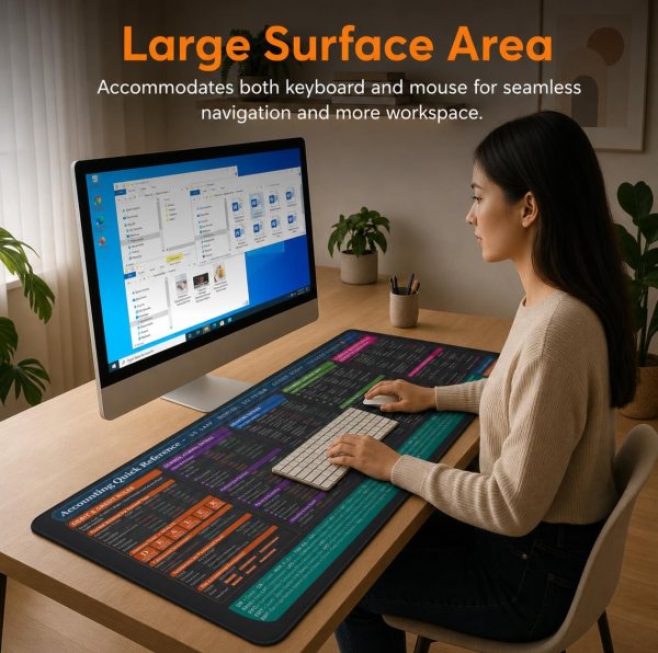 accounting cheat sheet desk mat