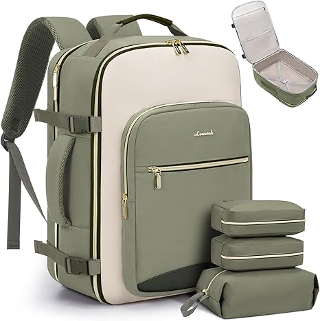 Airplane Backpack with Packing Cubes, TSA-Approved Travel Bag for Laptop and Essentials