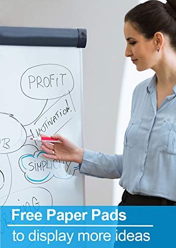 Portable flipchart dry erase stand for presentations and meetings.