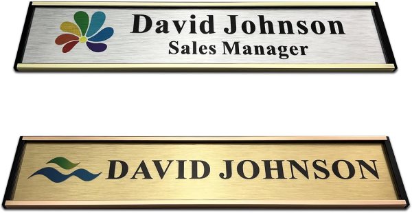custom office door name plate