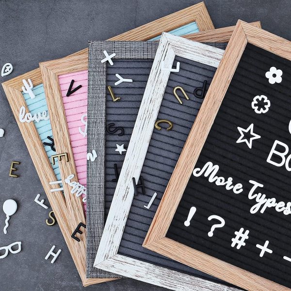 Felt Letter Board with 725 Pre-Cut Letters, Numbers & Emojis – Changeable Message Board for Home, Office, or School