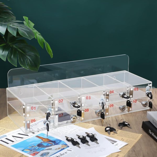 Acrylic Cell Phone Locker 10 Slots