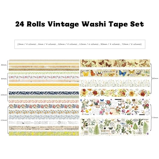 Vintage Washi Tape Set