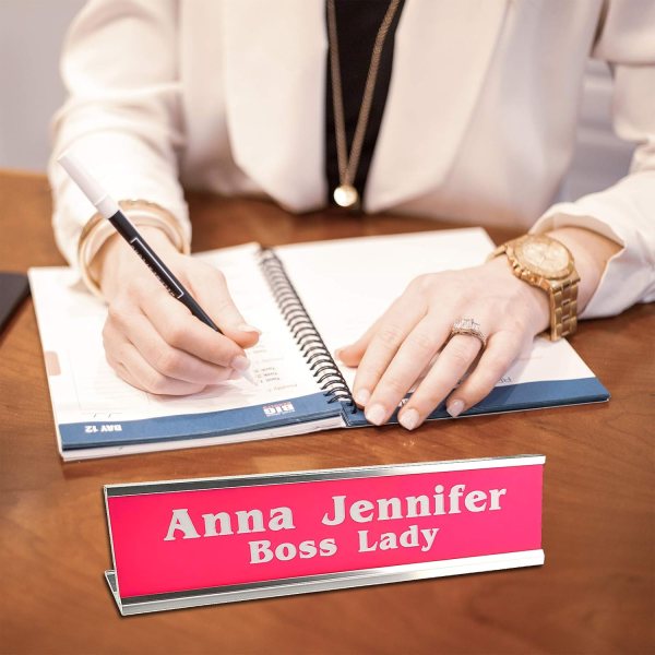 engraved office wall name plate