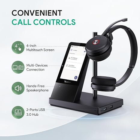 High-quality Bluetooth headset with noise cancelling, full-duplex speaker, and multi-device connecti.