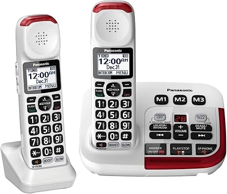 Amplified Phone System with Noise Reduction, Slow Talk, Caller ID, 250 Call Block, and 9 Speed Dials