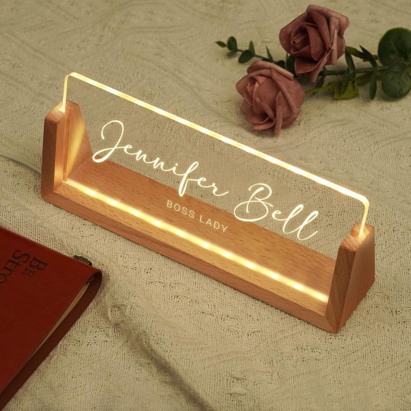 personalized LED desk name plate
