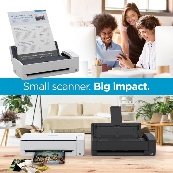Portable document scanner for home office, ideal for photos and documents, wireless and compact desi.