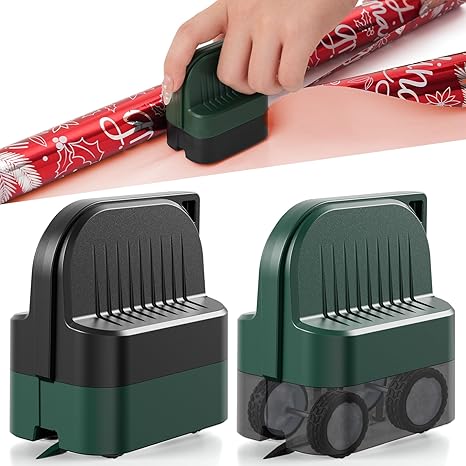 Wrapping Paper Cutter – Sharp, Durable Cutter for Perfect Gift Wrapping with Replaceable Blades and Safe Hidden Blade Design