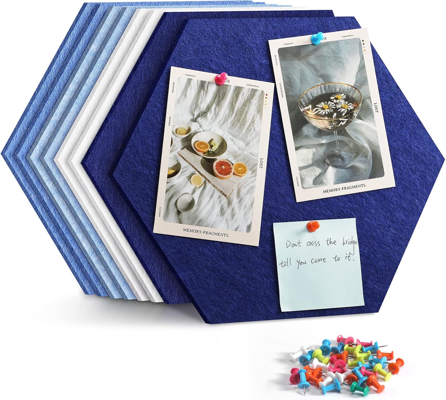 Honeycomb Bulletin Board – Creative Hexagon Notice Board for Wall Collage and DIY Designs, Decorative Wall Organizer for Office and Home Use