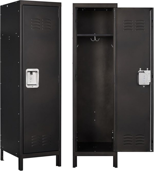 Steel Storage Locker for Home, Office, School, and Gym – Lockable Metal Storage Cabinet with Ventilation and Ample Organization Space