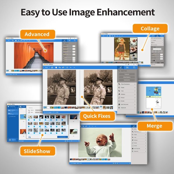 Photo scanner with image enhancement features.
