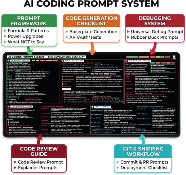 coding cheat sheet desk mat
