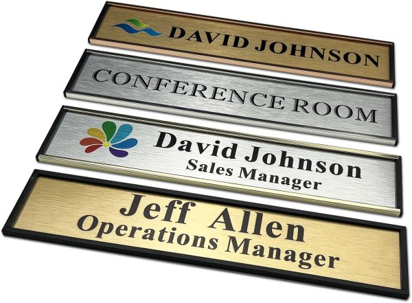 custom office door name plate