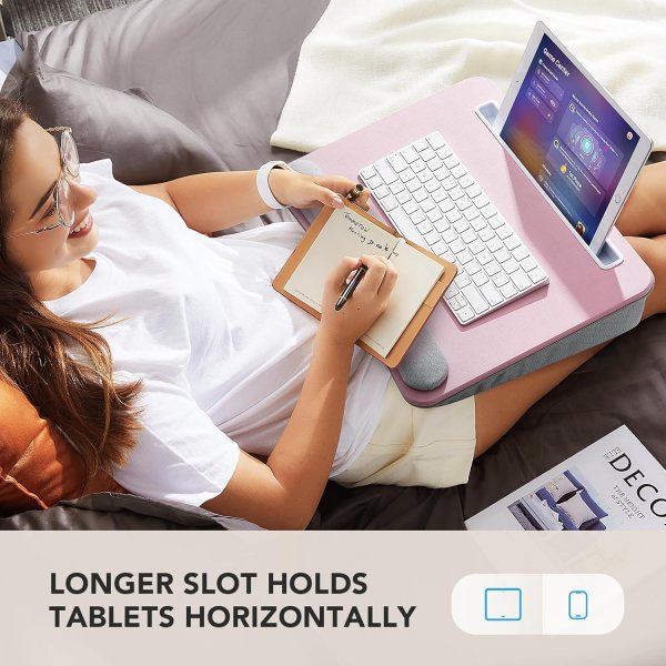 Lap desk with cushion