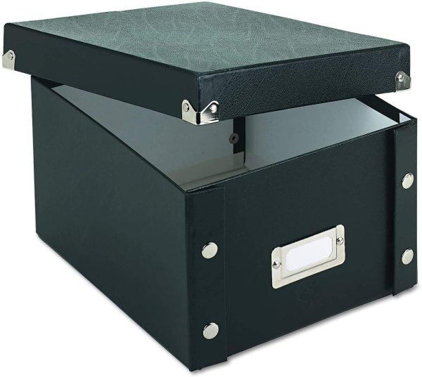 Index Card Storage Box – Sturdy Organizer for Flashcards, Receipts, and Pictures – Easy Assembly and Durable Design with Label Holder for Efficient Organization