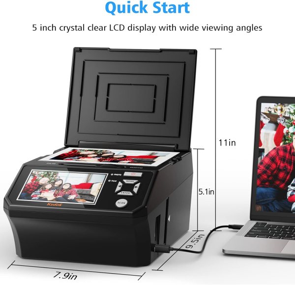 High-Resolution 22MP Digital Slide Converter with 5" LCD Display.