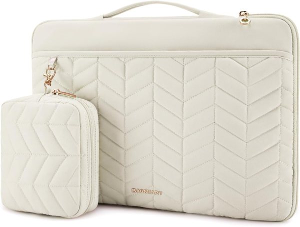 Laptop Sleeve with Accessory Bag for 13-14 Inch MacBook Pro – Shockproof, Padded with Extra Front Pocket for Accessories