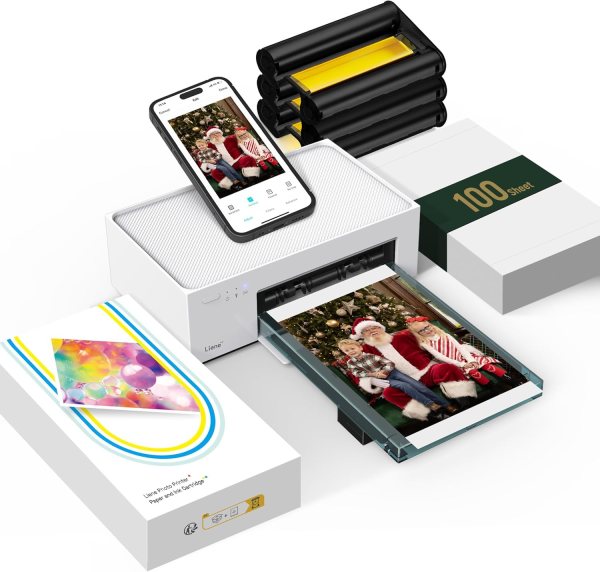 Portable Photo Printer for iPhone, Android & PC – Compact Wireless Mini Photo Printer with App Customization & High-Quality 4×6 Prints