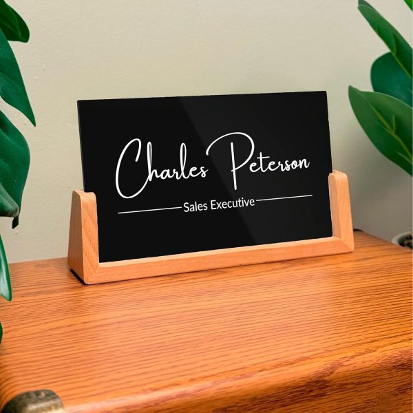 Custom desk name plate