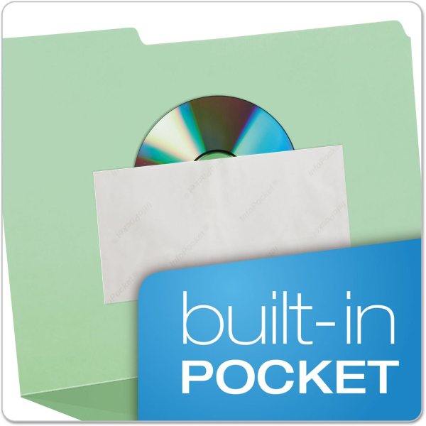 Reusable color-coded file folders with 1/3 cut erasable top tabs