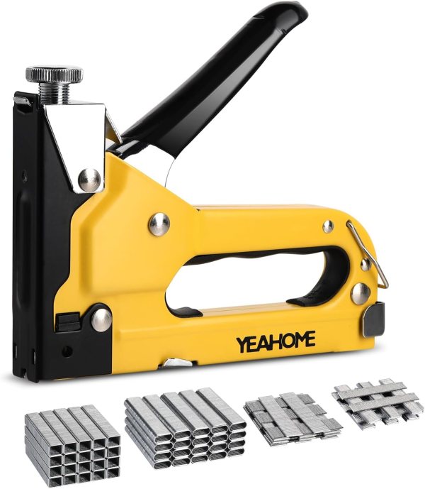 Heavy-Duty Manual Stapler – 4-in-1 Stapling Tool for Upholstery, DIY, and Home Improvement Projects