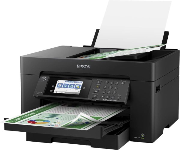 High-volume wireless printer with duplex printing, 250-sheet capacity, and fast printing speed.