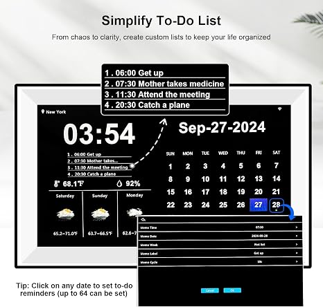 digital desk calendar