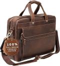 Leather Commuter Briefcase for Professionals, Handcrafted Full-Grain Leather, YKK Zippers, Adjustable Strap, Laptop Compartment – Perfect for Work and Travel Leather Commuter Briefcase for Professionals, Handcrafted Full-Grain Leather, YKK Zippers, Adjustable Strap, Laptop Compartment – Perfect for Work and Travel