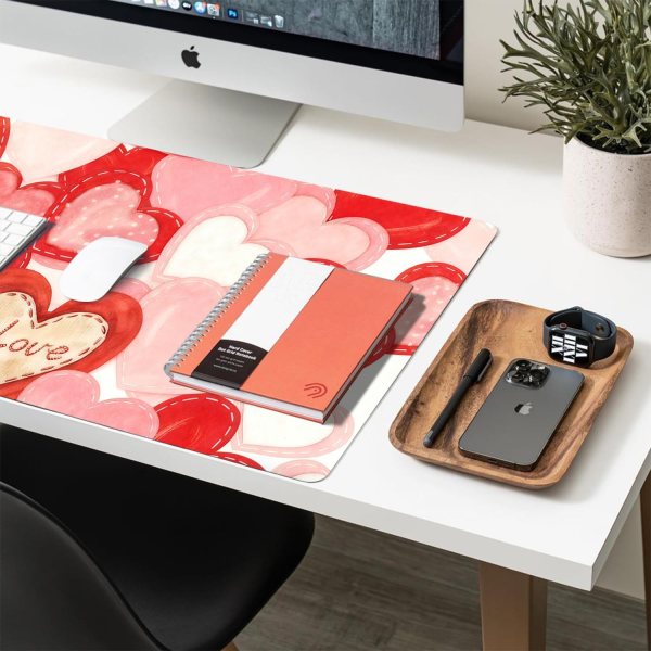 Large PU Leather Valentine Desk Mat