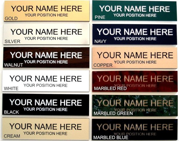 Desk name plates