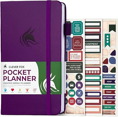 Portable Pocket Planner – Weekly Goal Planner for Productivity & Life Organization | Mini Organizer for On-the-Go Planning