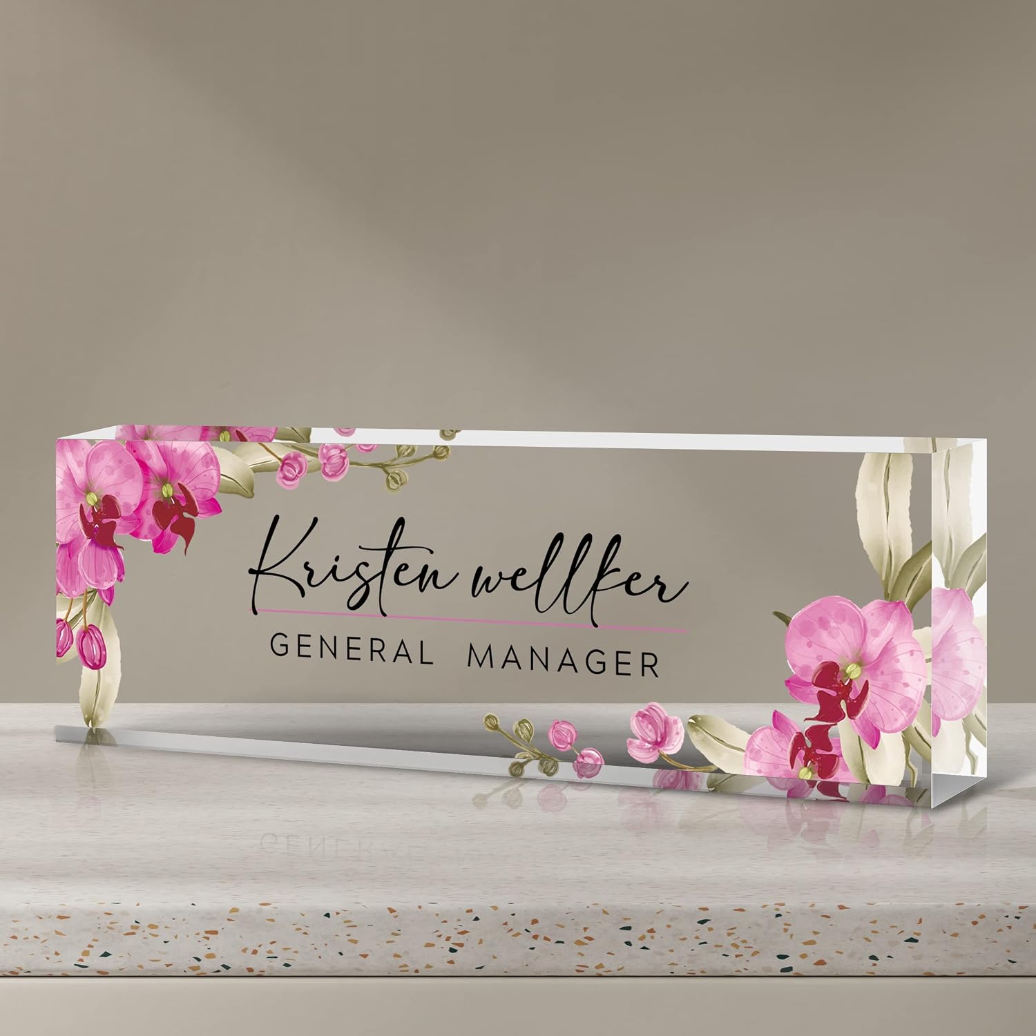 Custom Acrylic Desk Sign