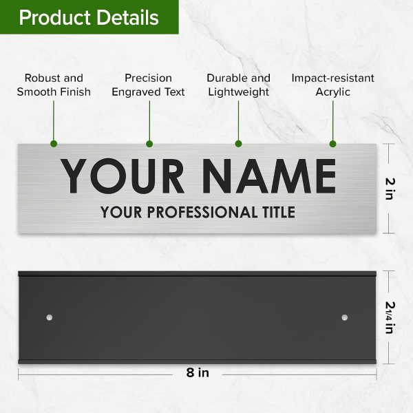 custom acrylic wall name plate