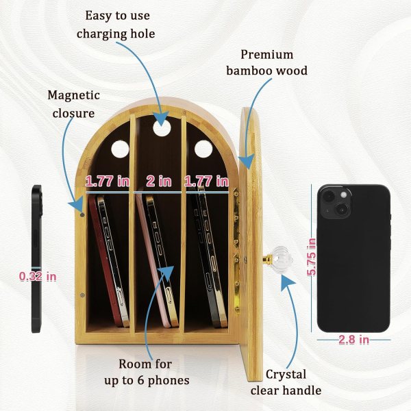 bamboo cell phone box for family time