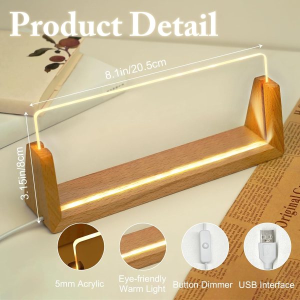 personalized LED desk name plate