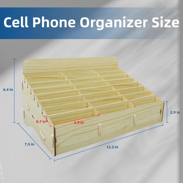 Wooden Cell Phone Storage Box
