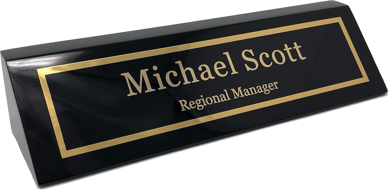 thumbnail image 2 of Assistant To The Regional Manager Desk Plate, 2 X 8 Inch Novelty Name – NEMOCI 2 of 10